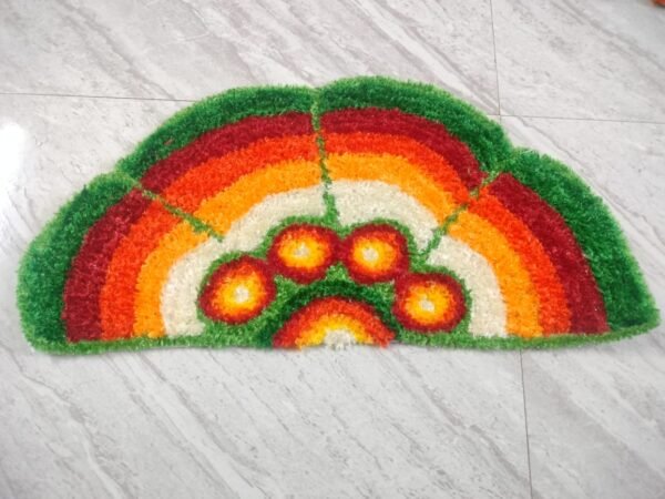 Semi Circle Rangoli Mat D2, 21 x 14 inches - Image 2