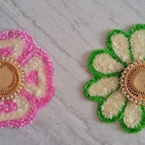 Pair of Diya Aasan Rangoli Mat D1