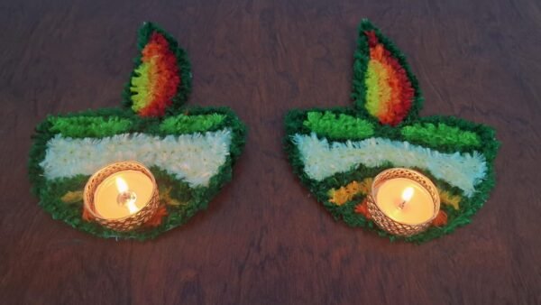 Pair Of Diya Rangoli Mat - Image 2