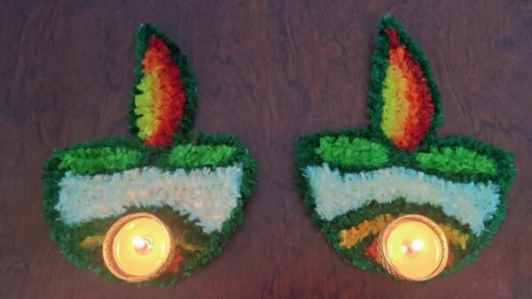 Pair Of Diya Rangoli Mat - Image 3