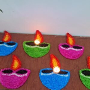 Pairs Of Diya Rangoli Mats (pack of 2)